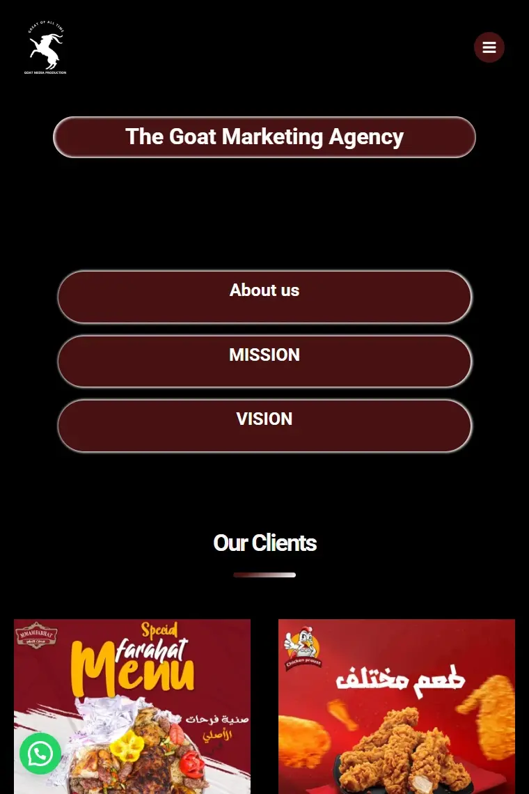 GOAT Marketing Agency website preview